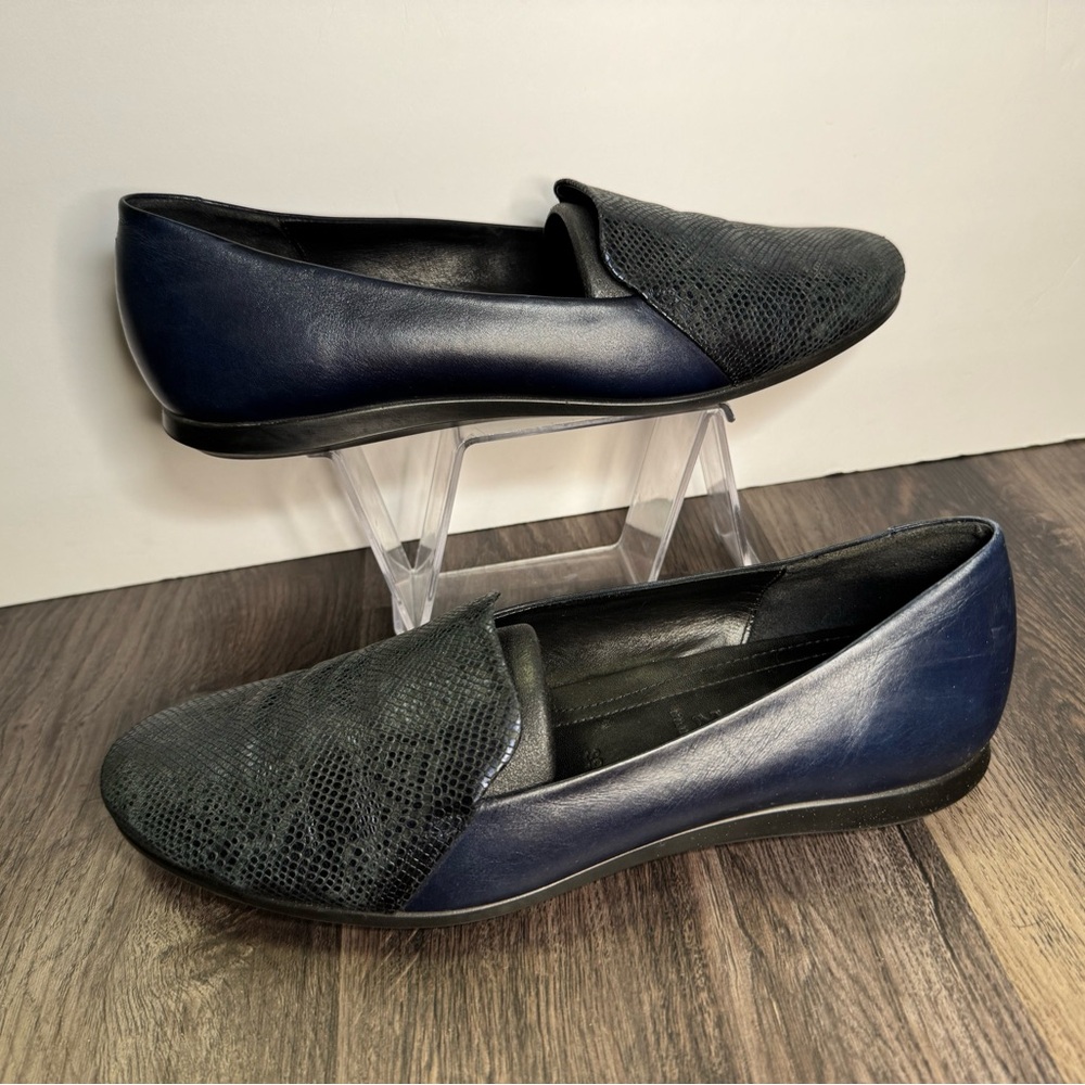 ECCO Touch Ballerina 2.0 Women's EU 39 US 8- 8.5 Blue  Leather Flats Slip On